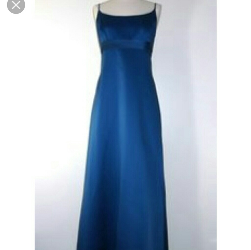 Indigo Formal Maxi Dress W/ Crystal Detail